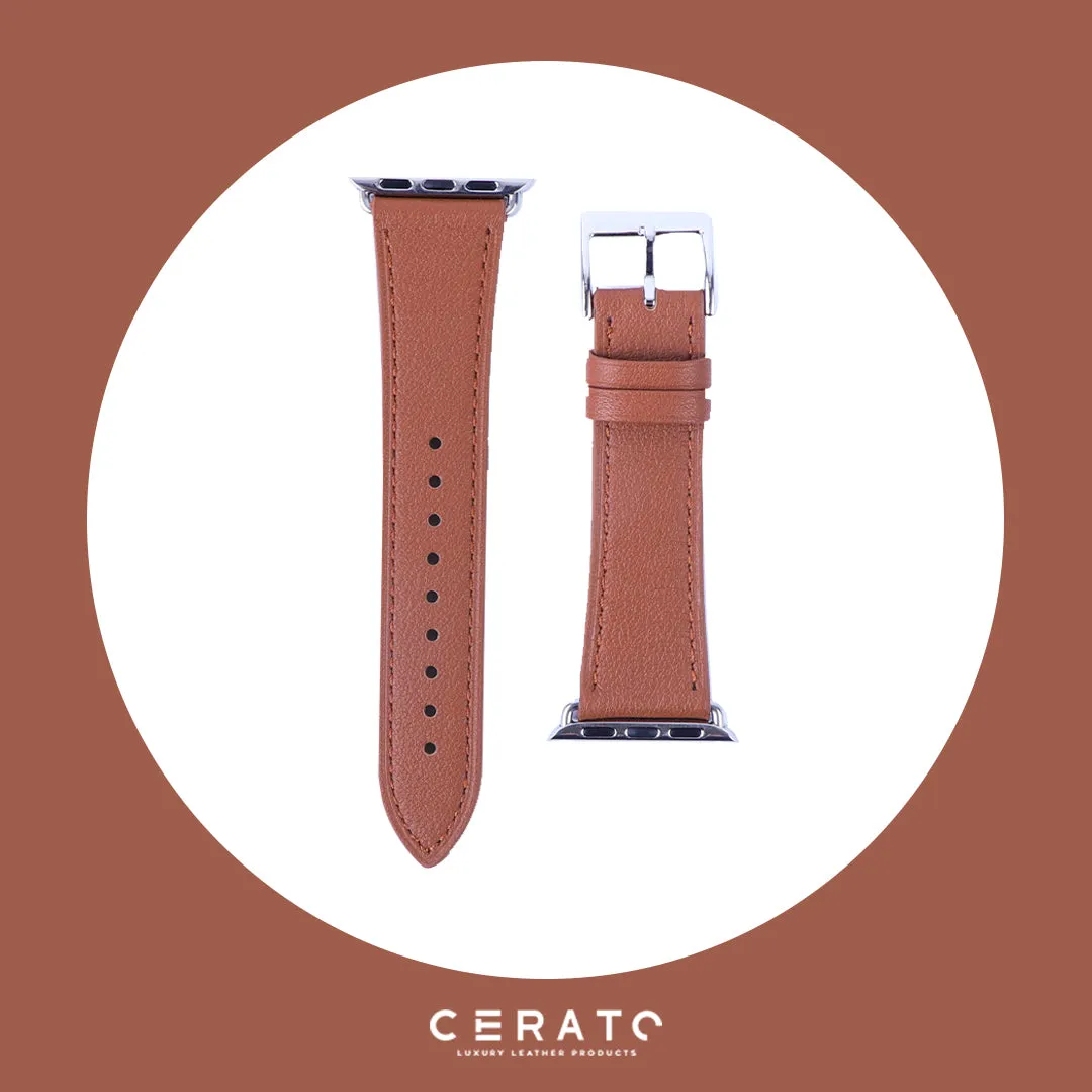 Classic Coffee Leather Apple Watch Band 38mm - 40mm