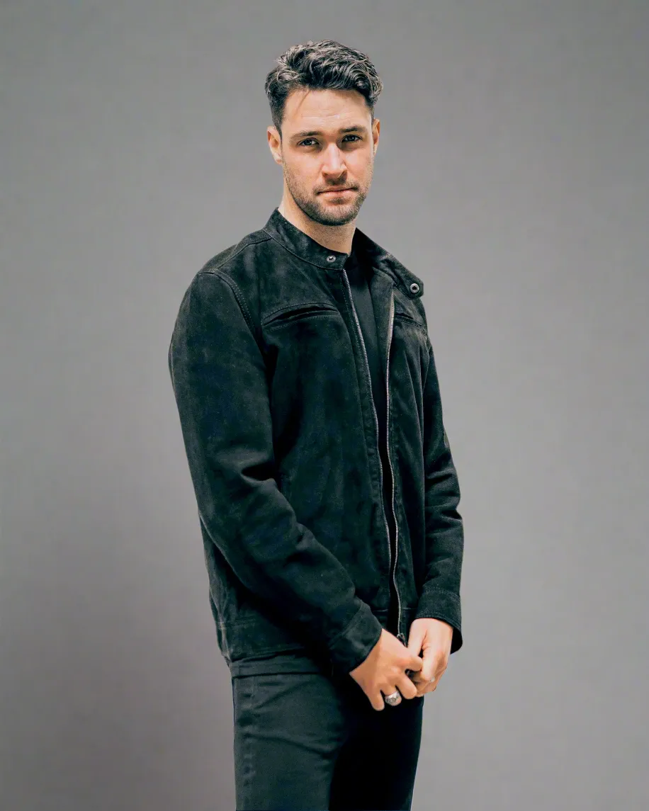 Vincent Nubuck Motorcycle Jacket